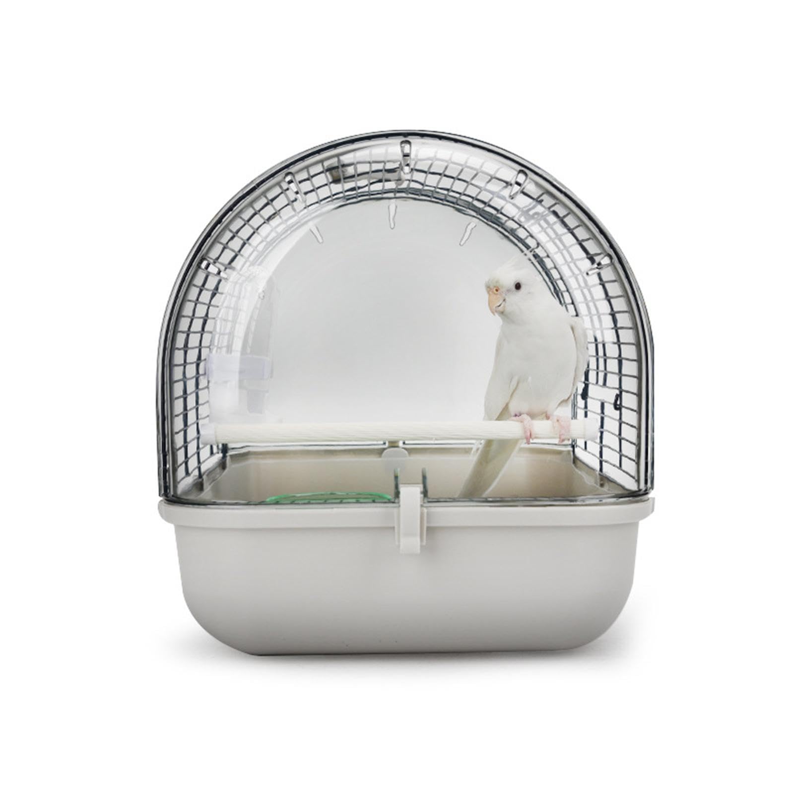 Colcolo Leichter Vogelträger-Transportkäfig mit Ständer, Leichter Vogelkäfig, Villa, Vogelkäfig für Papageien, kleine Vögel, Wellensittiche, Grau
