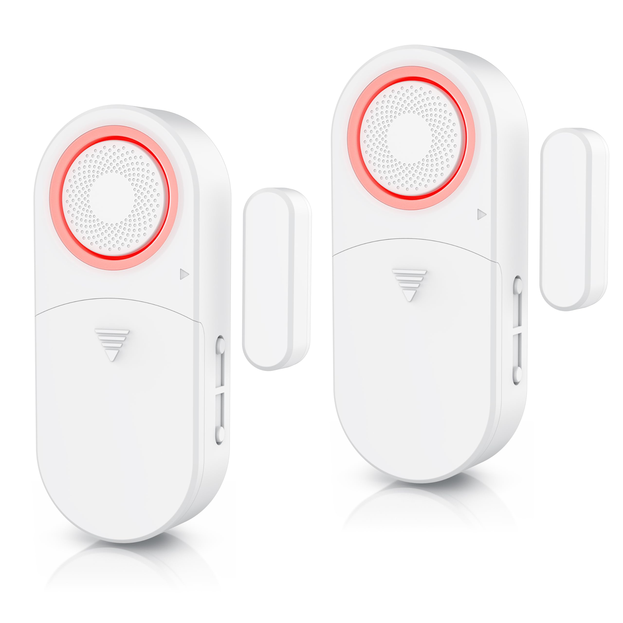 CSL - Fensteralarm Einbruchschutz - Türalarm - 120 dB lauter Signalton Alarmsensor - Tür und Fenster - 2er Set mit Batterien - Alarmanlage - Wohnmobil - Gartenhaus