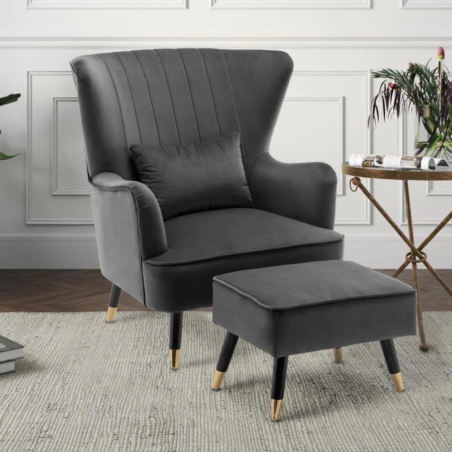 Image of Modern Armchair Single Sofa Chair for Small Apartments, Living Room or Bedroom
