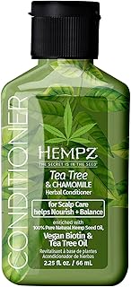 HEMPZ Biotin Hair Conditioner - Tea Tree & Chamomile - For Scalp Care Hair Growth & Strengthening of Dry, Damaged and Color Treated Hair, Hydrating, Softening, Moisturizing - Travel Size 2.25 Fl OZ