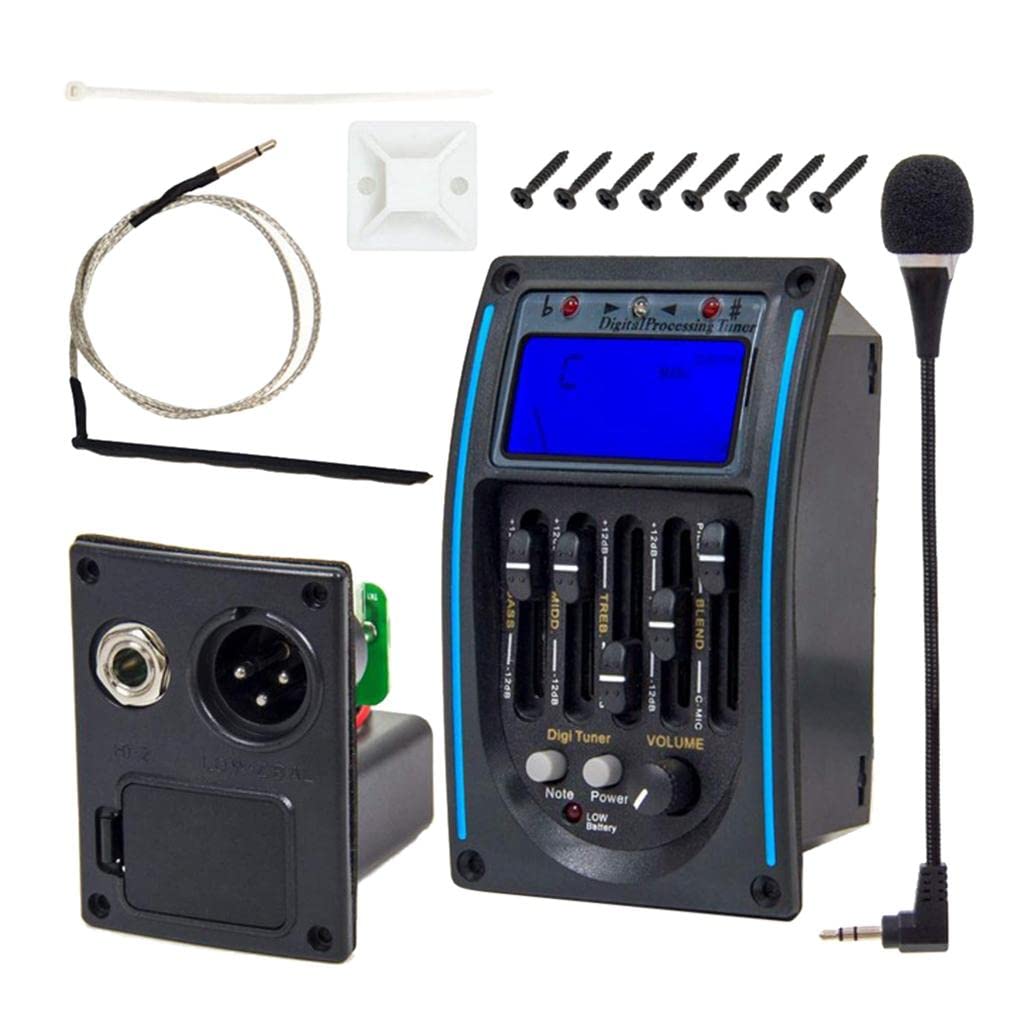 CLUB BOLLYWOOD Eq 5-Band Acoustic Guitar Piezo Pickup Preamp Tuner System with LCD Screen | Musical Instruments & Gear | Guitars & Basses | Parts & Accessories-image-43