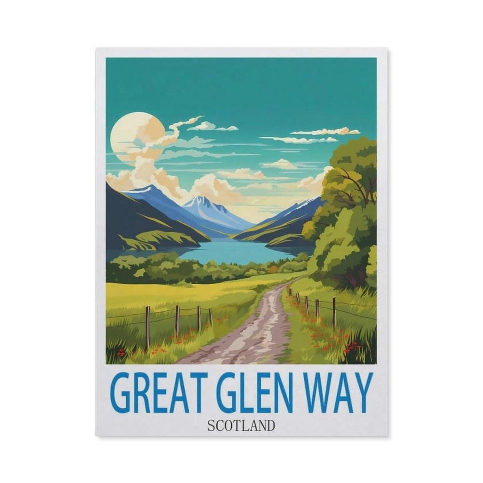 BEAYODKP 5D DIY Diamond Painting，Great Glen Way Scotland（30 x 40 cm）