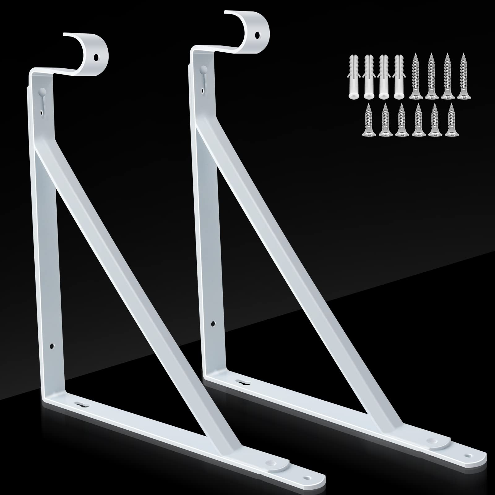 shelf brackets with rod holder