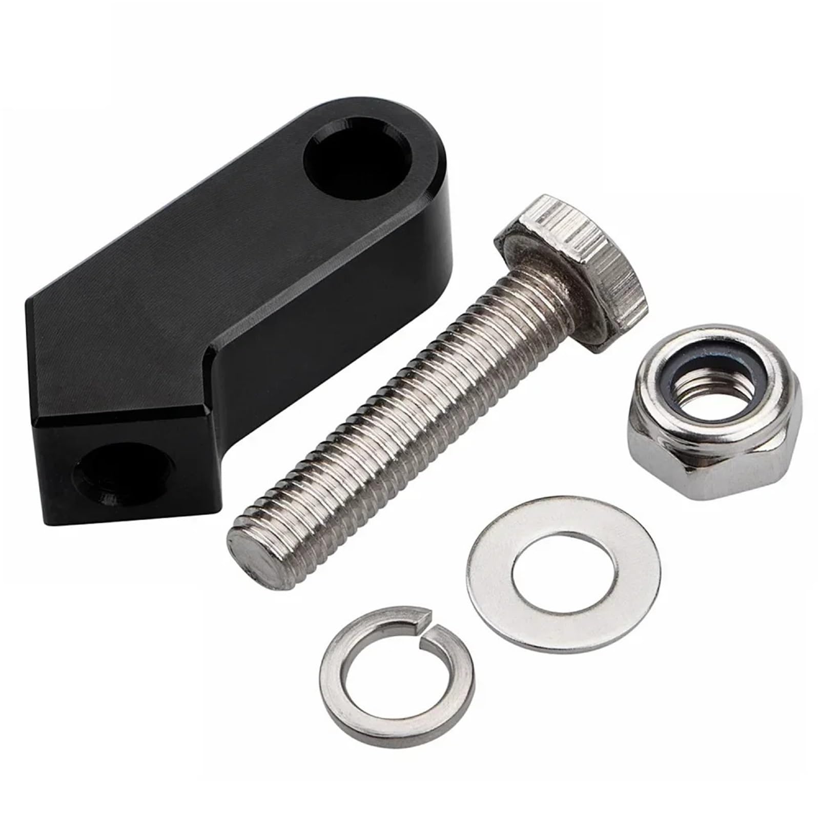 Ahusrwe Black Bracket Light Motorcycle Universal Headlight Extension Mount Block Bracket Fit For Harley Dyna Softail Breakout Fxdl Fxst Bobber(Black)