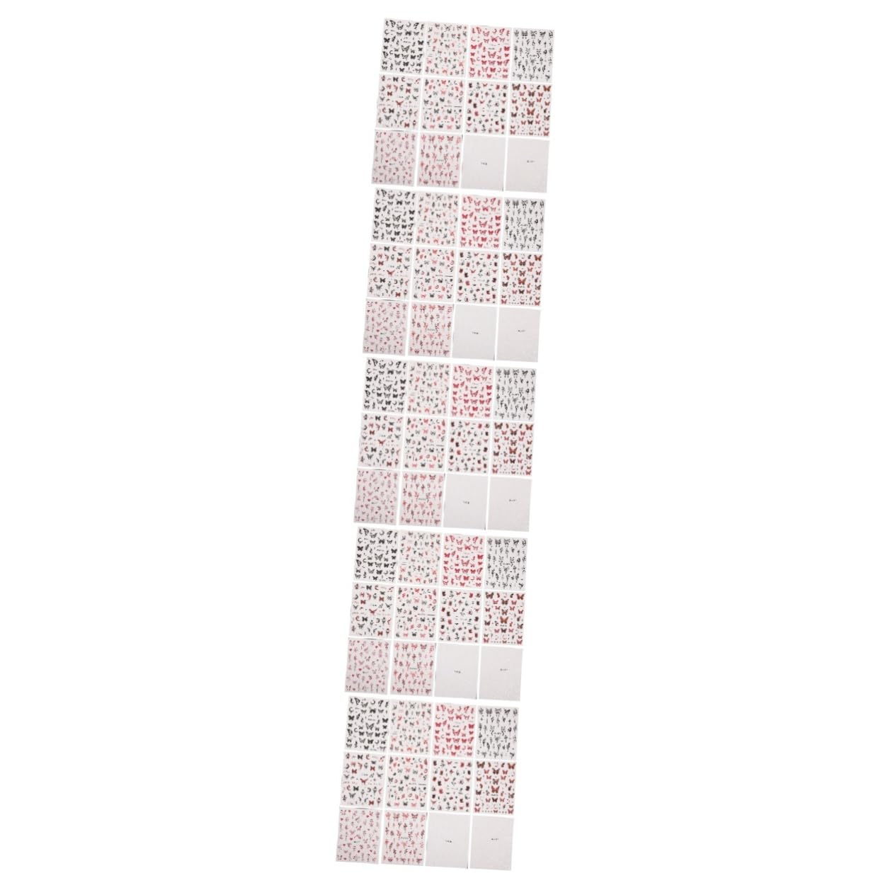 VALICLUD 5 Set Adesivo A Farfalla Scuro Per Adesivi Guidato Rapido Arte Giglio Etichetta Uv Carino Premere- Unghie Dei Piedi Decorazione Delle Unghie 12 Fogli*5