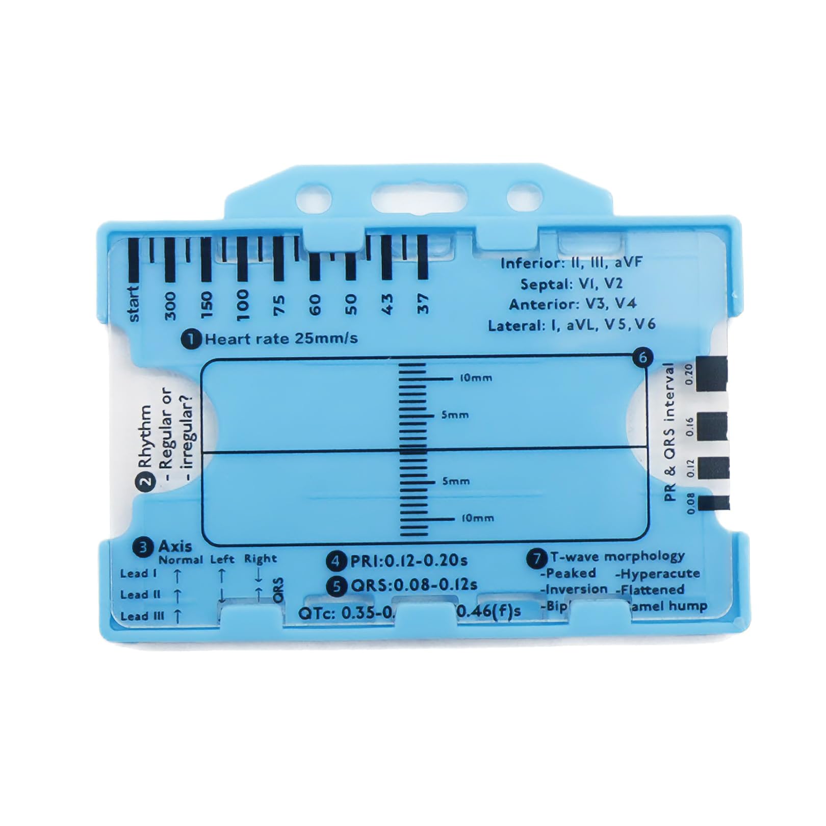 ECG Ruler, ECG 7 Step Ruler for ECG/EKG Interpretation, ECG Ruler ...
