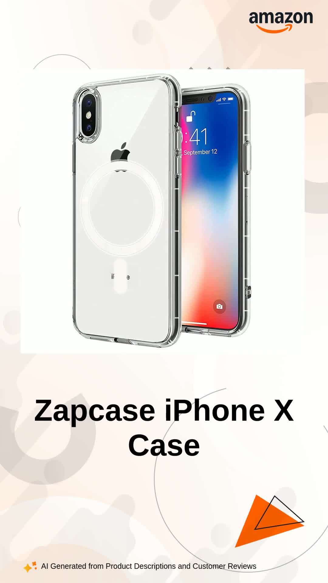 Zapcase Back Case Cover for iPhone X/Xs | Compatible for iPhone X