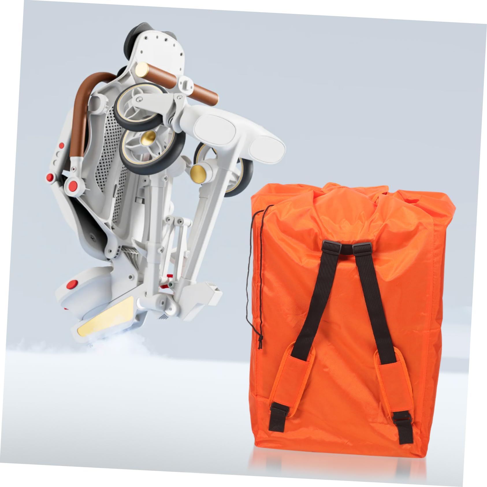 MAGICLULU Borsa Portaoggetti per Passeggino e Seggiolino Auto, Oxford Arancia, Pieghevole e Comoda, per Viaggio