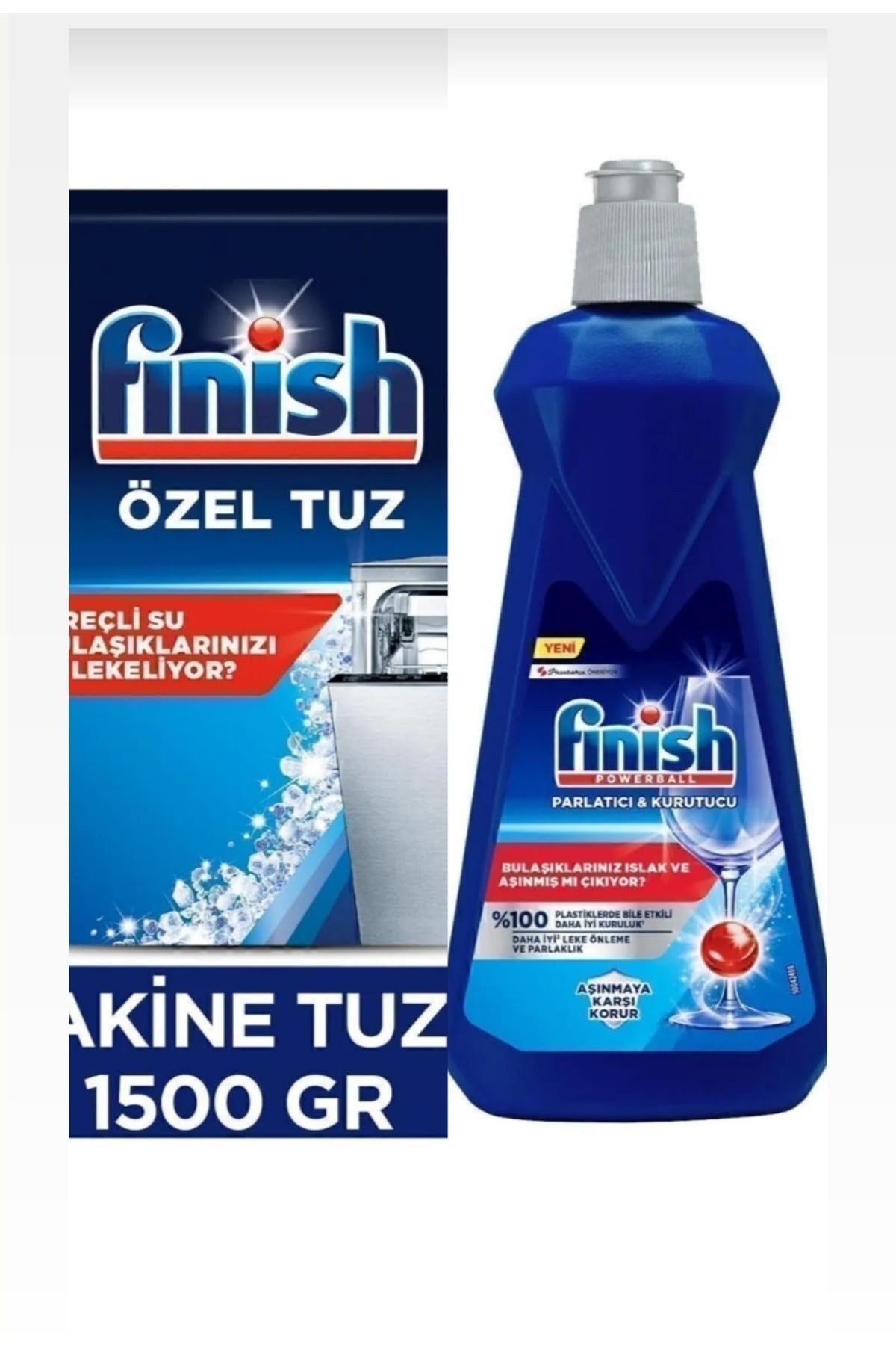 Finish Özel Makina Tuzu, 1500 gr, Parlatıcı Kurutucu ile Combo Set
