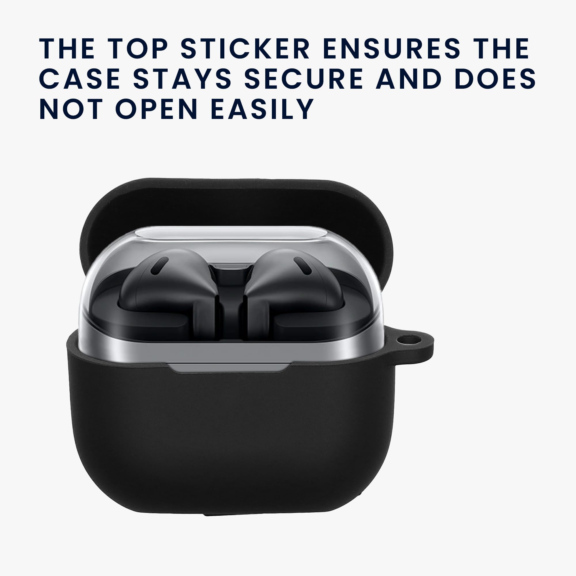 kwmobile Etui kompatybilne z Samsung Galaxy Buds 3 / Galaxy Buds 3 Pro - silikonowe etui na słuchawki z paskiem do dłoni - czarne