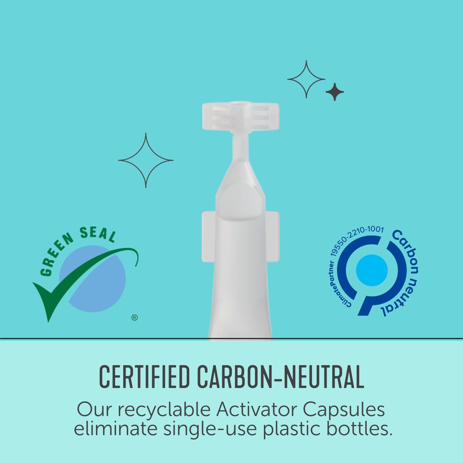 Force of Nature Activator Capsules - Concentrate Refills for Eco-Friendly, All Purpose Disinfectant Cleaning Spray Kitchen, Bathroom, Toilet, Glass - Year Supply, 50 Count x 12 Fl oz