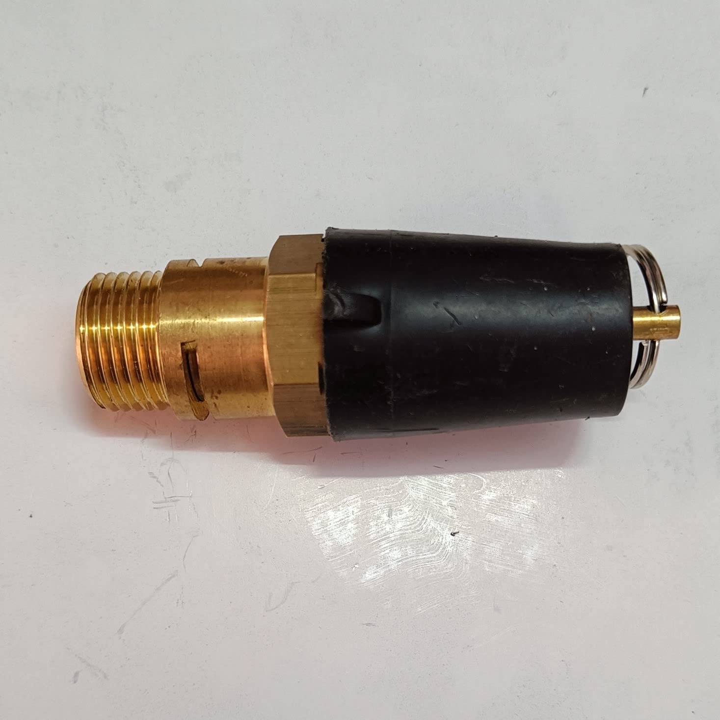 125 PSI Safety Relief Pop-Off Valve For Air Compressor Tank | 1/2" NPT | Solid Brass | Conrader