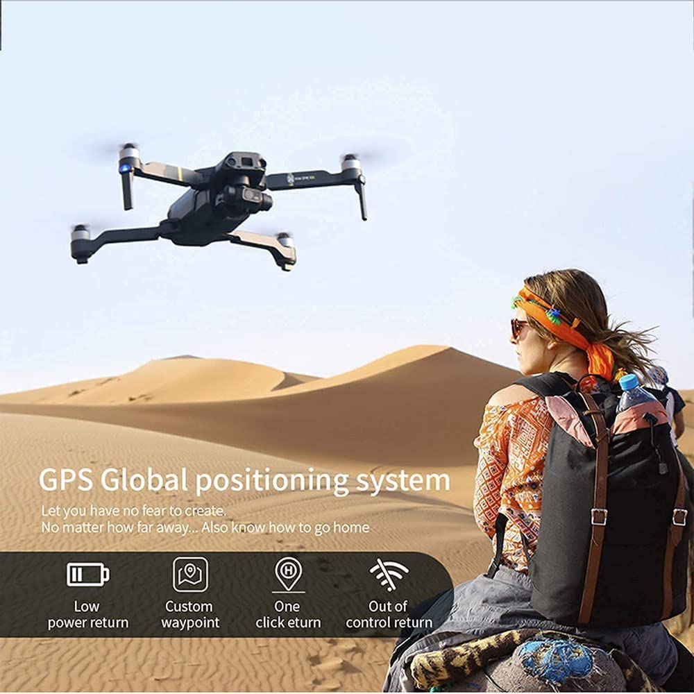 Quadcopter GPS Składane drony z kamerą 8K HD – Odległość zdalnego sterowania 1,2 km – Silniki bezszczotkowe Dron EIS Anti-Shake 5G FPV dla dorosłych