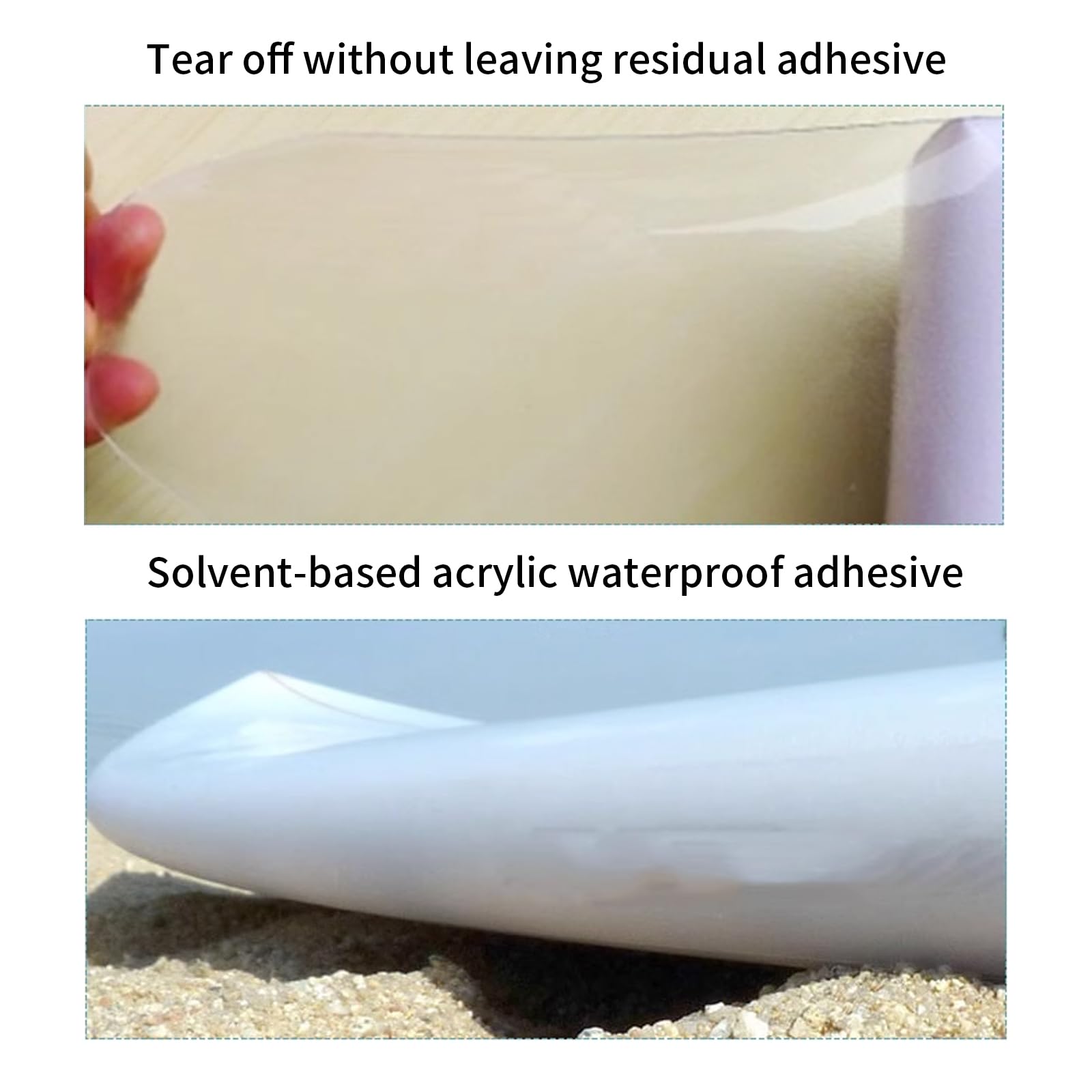 BORDSTRACT 2 PCS PVC Paddle Board Rail Tape 3.5" x81.9" Stand Up Paddle Board Rail Savers Surfboard Edge Protection Tape Transparent Honey Comb Design
