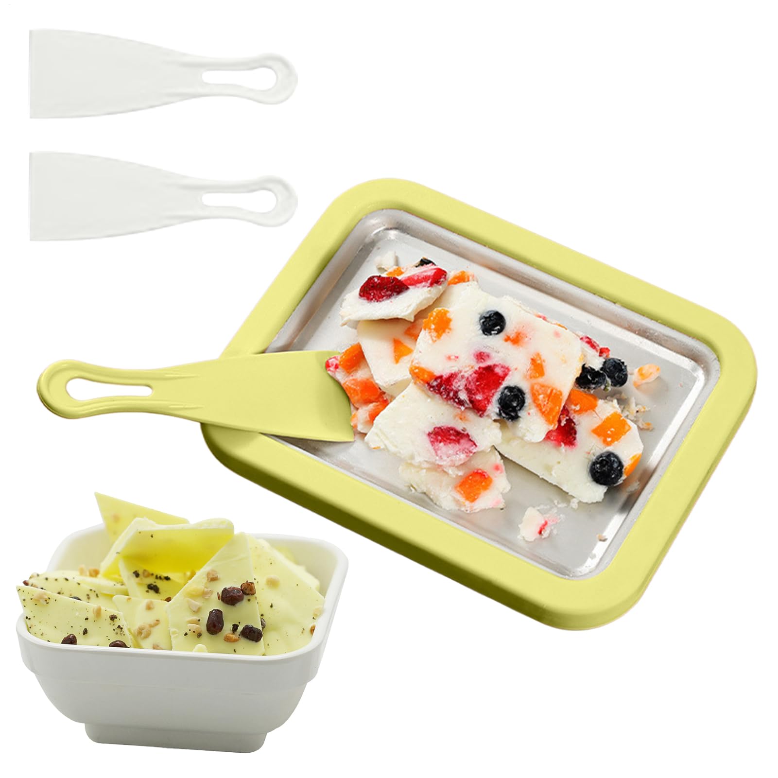 Urządzenie do produkcji walcowanych , natychmiastowa zimna płyta z 2 szpatułkami, dla dorosłych, do domu, kuchni, na imprezę, spotkania rodzinne na świeżym powietrzu