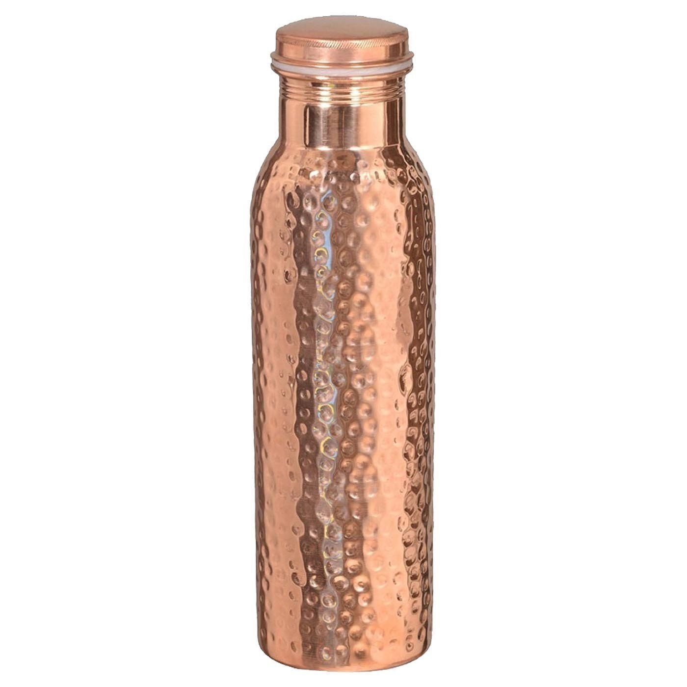 Wasserflasche aus reinem Kupfer, 3 Stück (je 1 l), ayurvedische gesundheitliche Vorteile