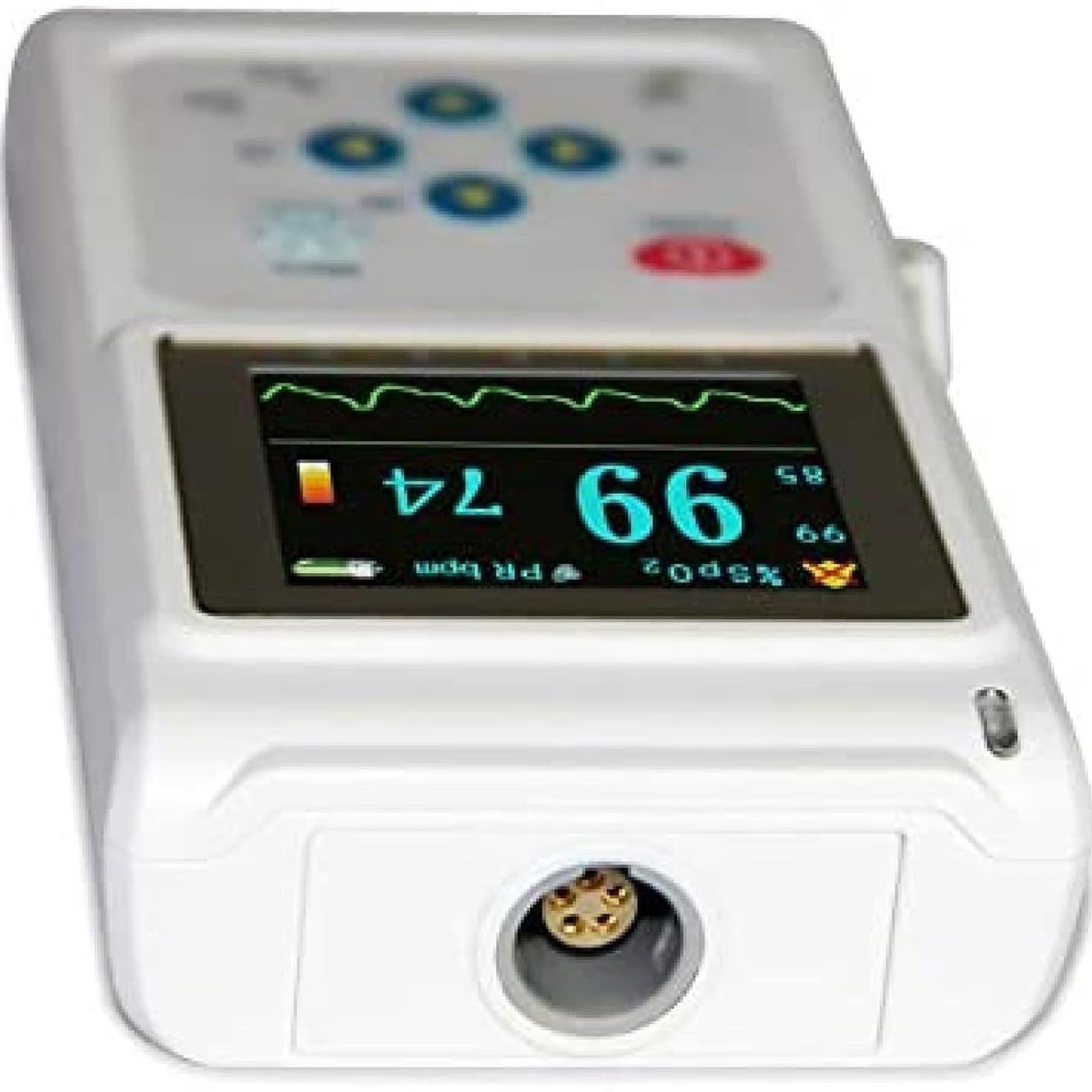 VeterinäRmedizinisches Arterielles BlutdruckmessgeräT, Haustier-Pulsoximeter, Herzfrequenzmesser Ohr/Zunge, Mit Sonde + USB-Kabel, Speicher- Und Wiedergabefunktion, FüR Katzen, Hunde