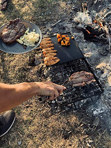 Adventure Seeka Heavy Duty 24" Folding Campfire Grill , Camp Fire Grill With Folding Grill Design For Compact Storage. Campfire Grill Grate And Griddle For Versatile Campfire Cooking #TOP7