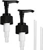 MaisoNovo Soap Pump Replacement - 2X Black Plastic Pumps - Pump Dispenser - Soap Dispenser Pump Replacement - Stainless Steel Soap Pump - Pump for Soap Dispenser