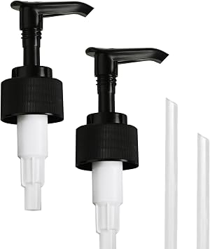 MaisoNovo Soap Pump Replacement - 2X Black Plastic Pumps - Pump Dispenser - Soap Dispenser Pump Replacement - Stainless Steel Soap Pump - Pump for Soap Dispenser
