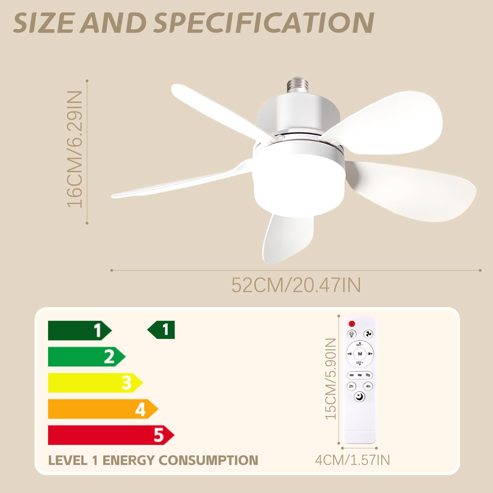 LampadarioVentilatoreCamera da Letto, Ventilatore con Luce e27, Lampadario con Ventola e Telecomando, Lampada Ventola led, Ventilatore da soffitto con Lampada