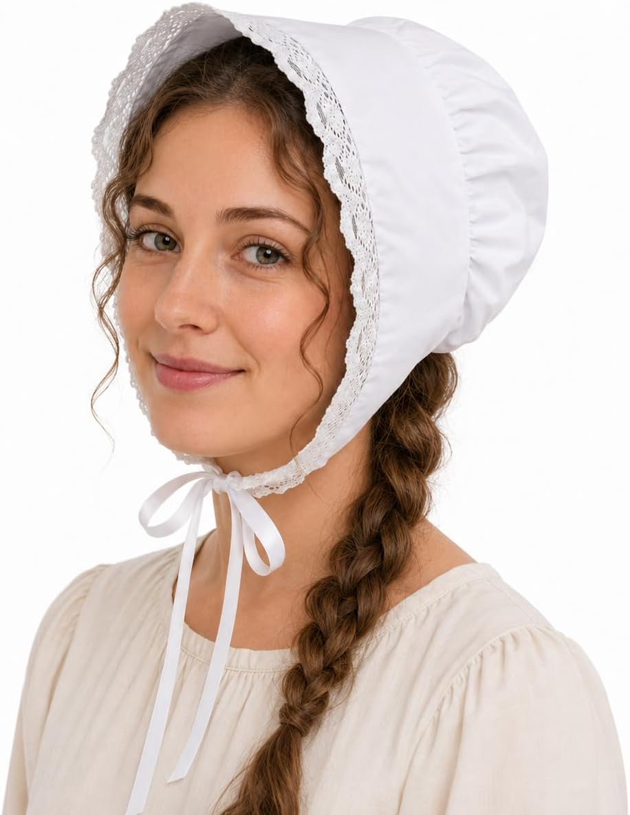 GRACEART Victorian Mob Cap Medieval Maid Bonnet Hat Women Girls Costume Acces...
