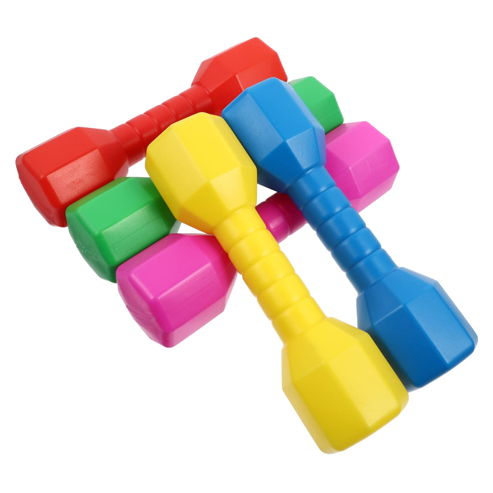 SUPVOX 5 PCS Dumbbells Bright Colored Plastic Hand Weights for Ergonomic Slip PE Material Early Childhood Fitness for