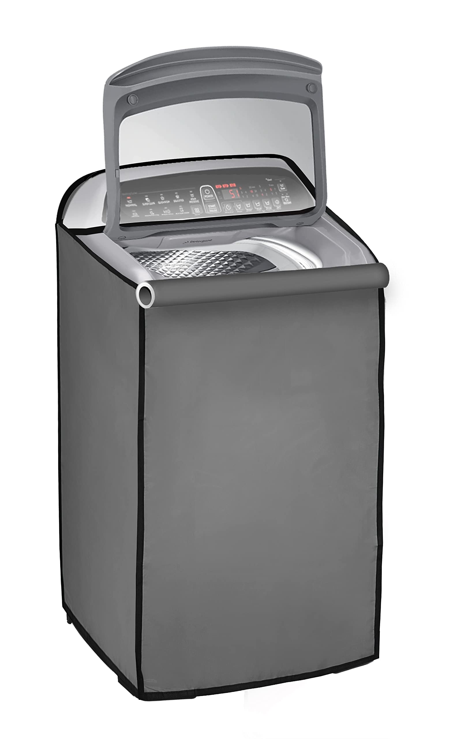 Amazon Brand - Umi. Top Load Washing Machine Cover Suitable for Samsung Back Panel 8.5 Kg, 9 Kg, 9.5 Kg, 10 Kg (63cmsX63cmsX93cms, GREY)