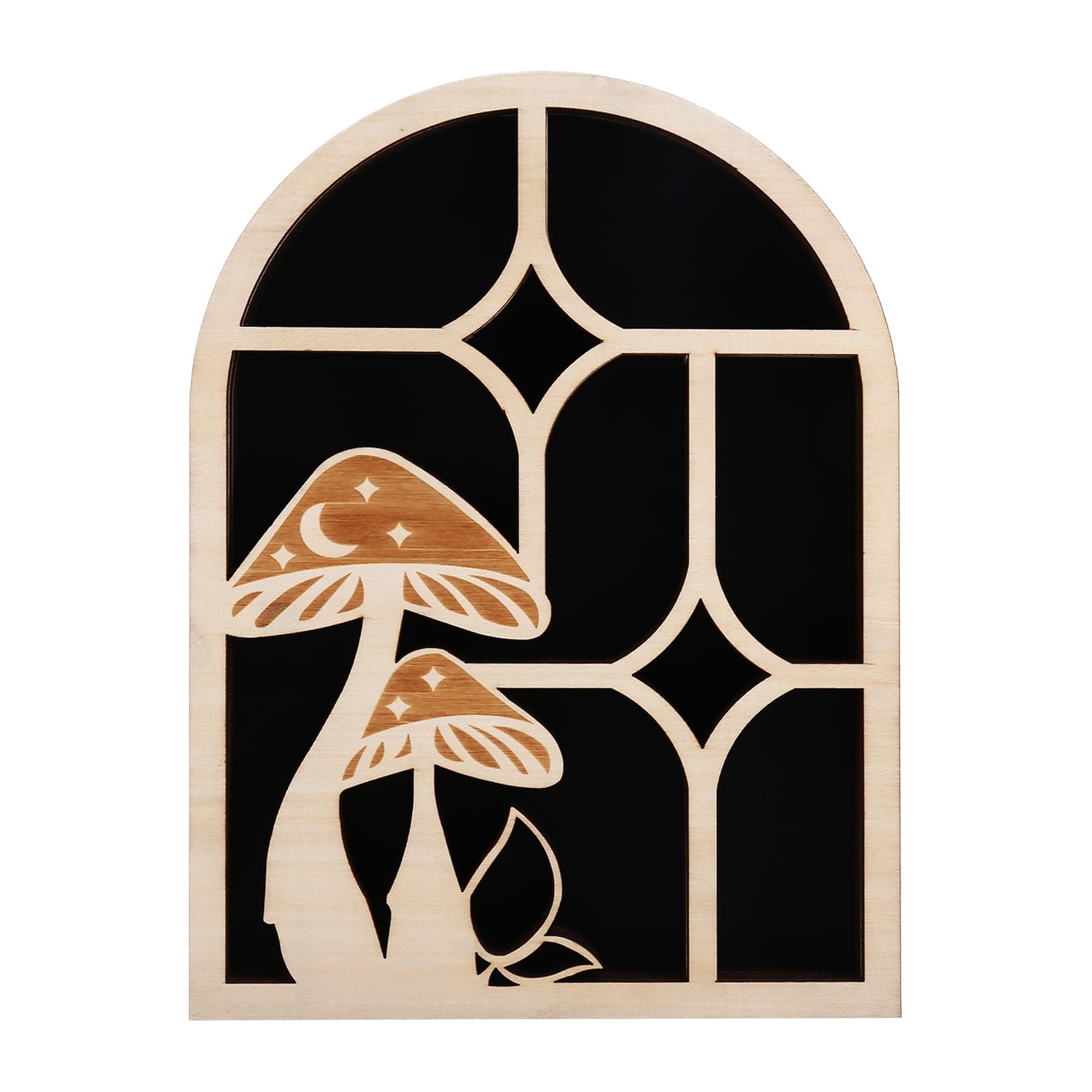 CTRLZS Arched Crystal Shelf Mushroom Arched Display Shelf Wall Shelf Wall Decoration