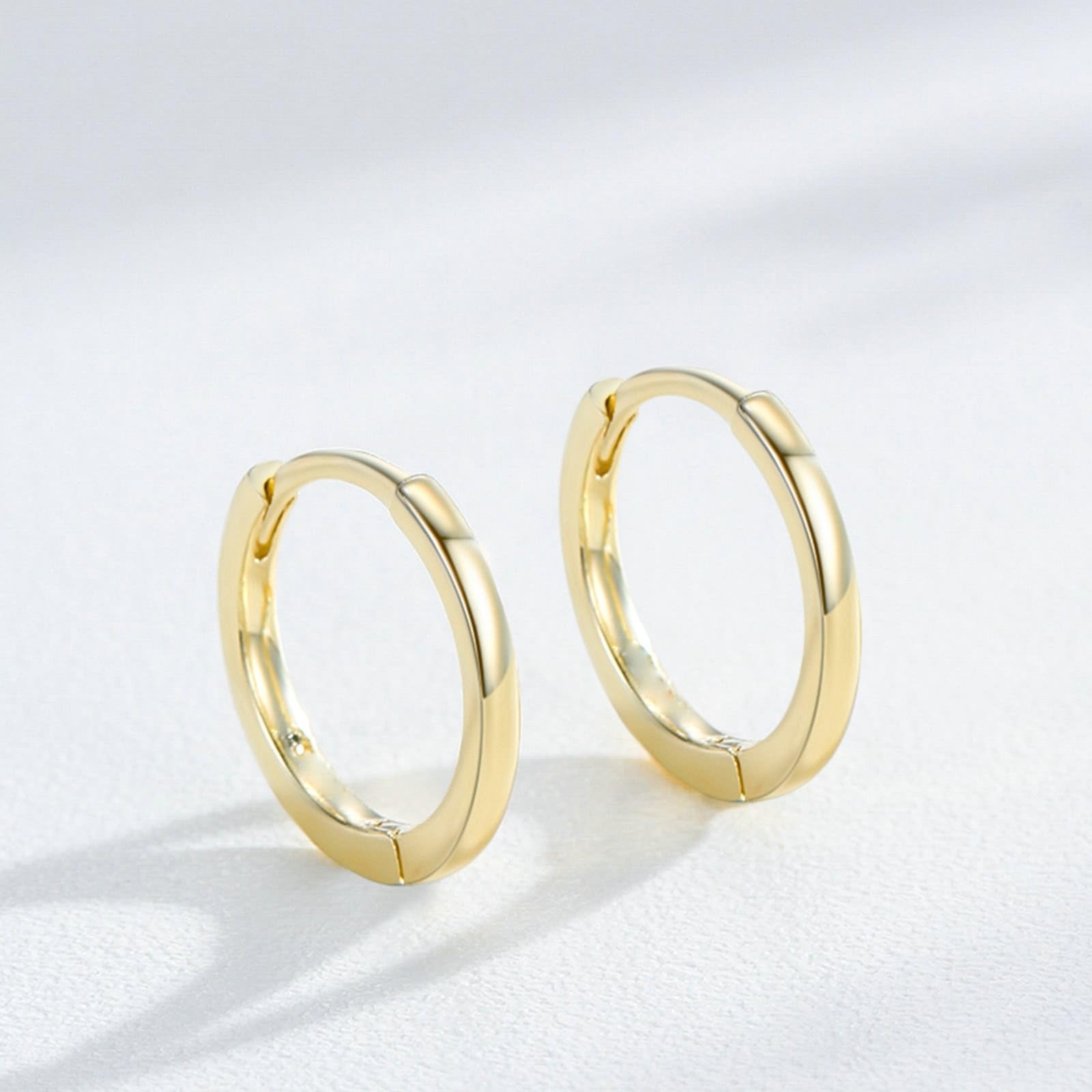 Żółte złoto Au 375/585/750 prawdziwe kolczyki, klasyczne kolczyki 9K/14K/18K Gold Creole