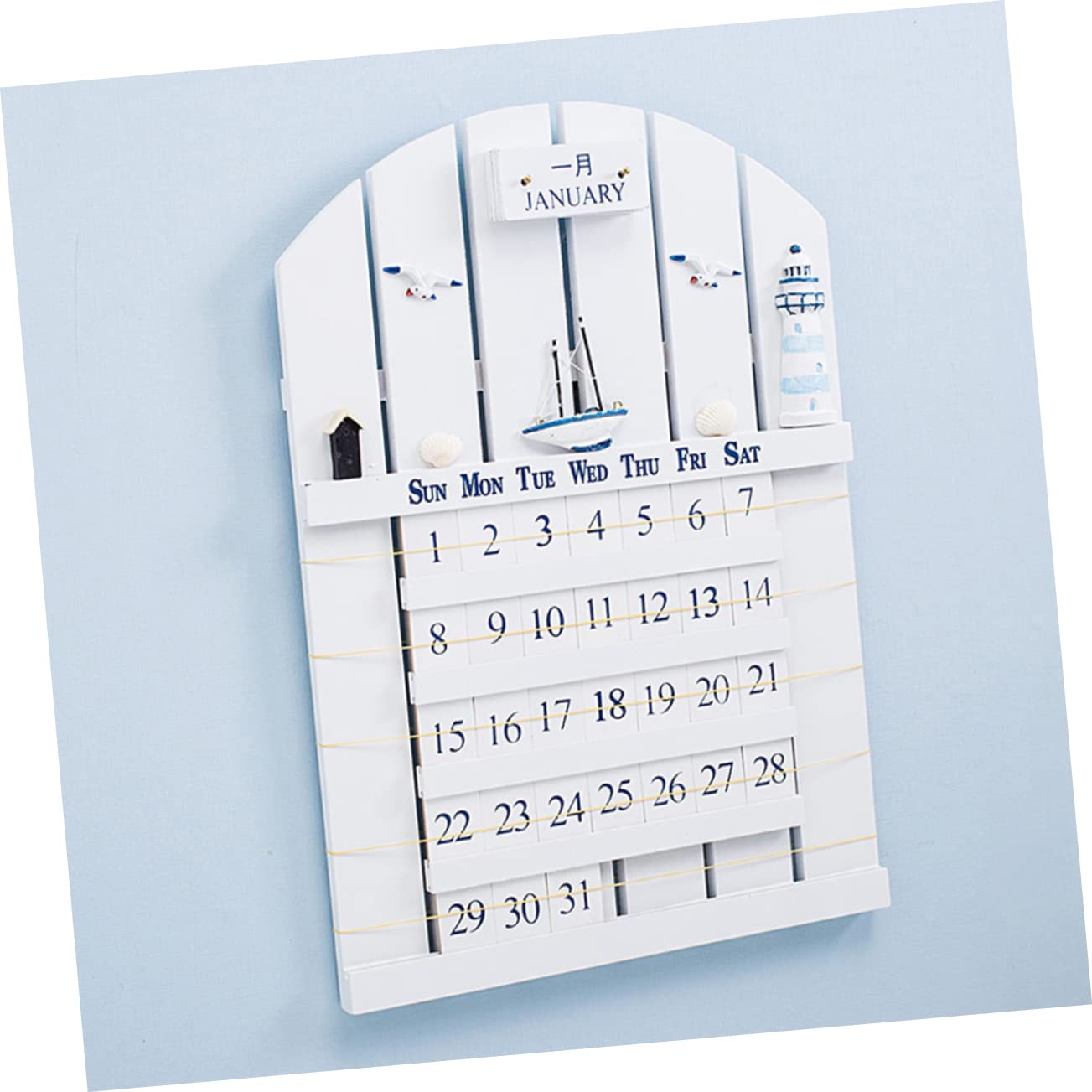 STOBOK 1pezzi Calendario da Parete in Legno Calendario Continuo Decorativo Stile per Casa Decorazione Delicata