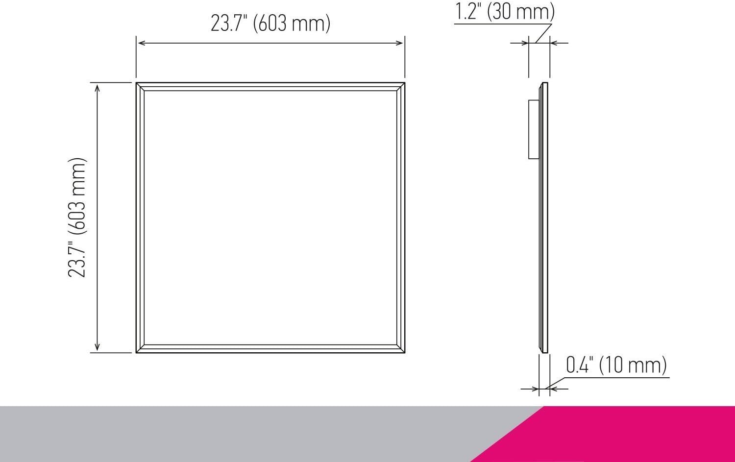 Neox 2x2 LED Flat Panel Light 27W 5000K (Daylight) Edge Lit Fixture 0-10V Dimmable 120-277V Drop Ceiling Light Indoor Commercial Fixture - UL Listed DLC Certified - 2 Pack - - 