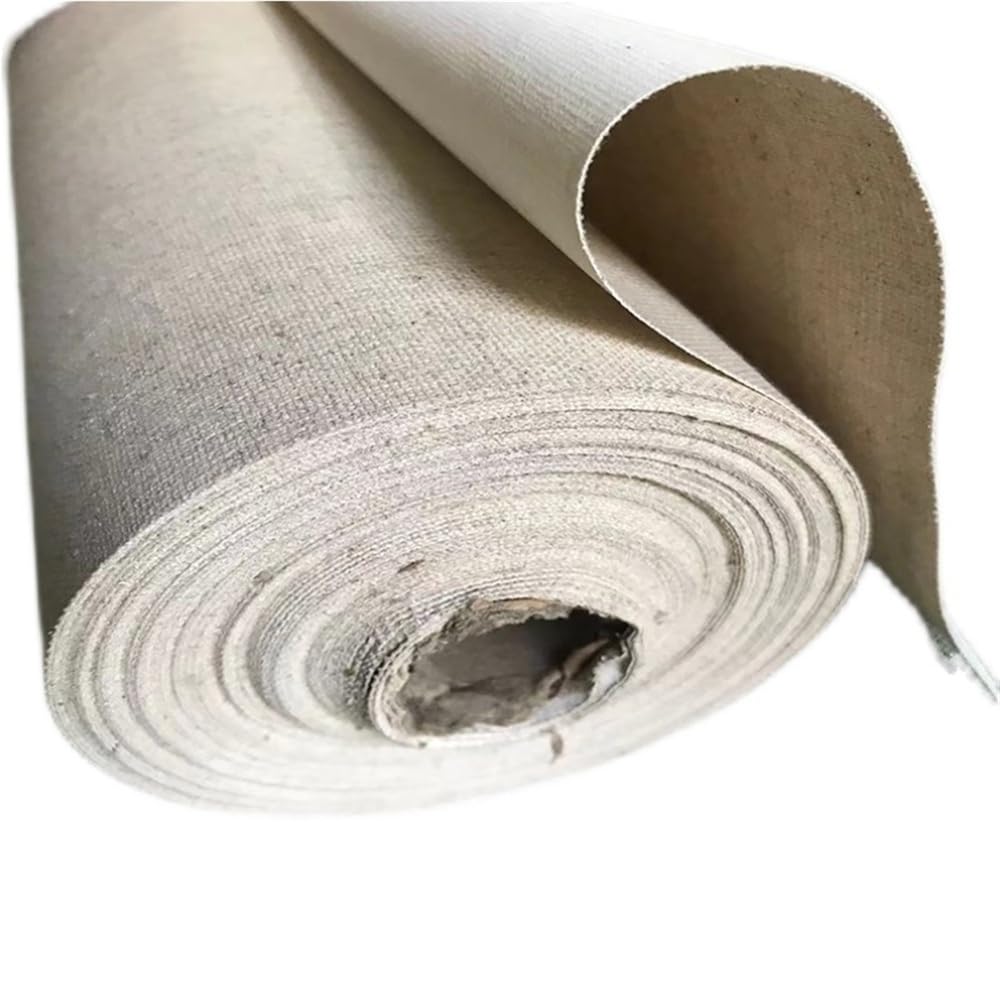 Lienzo para pintura al óleo rollo mezcla lino 5 m x 88 cm tejido 380 g/m²