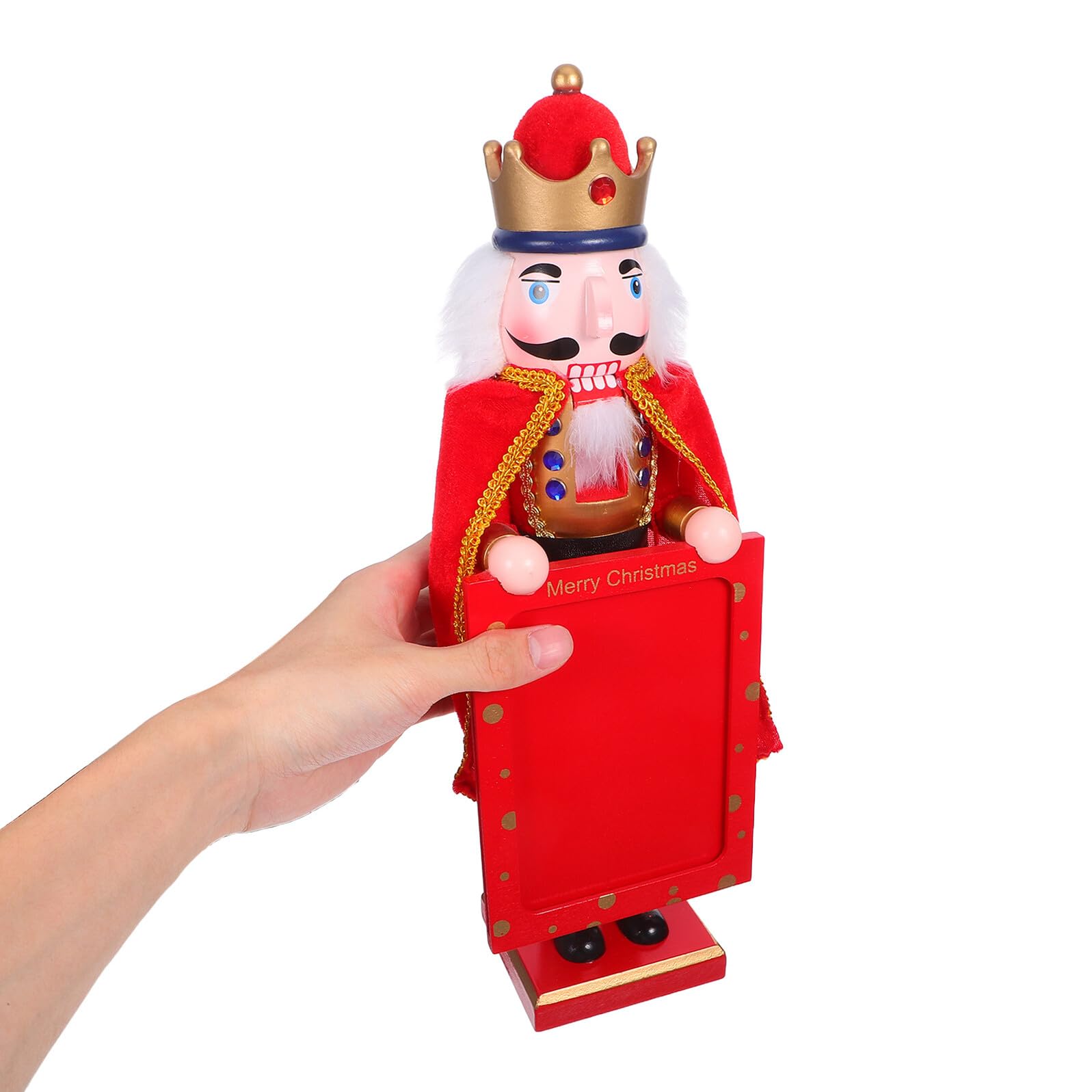 DECHOUS Nussknacker-Figur Traditionell Höhe Holzsoldat für Weihnachtsdekoration Zuhause Bilderrahmen als Geschenk