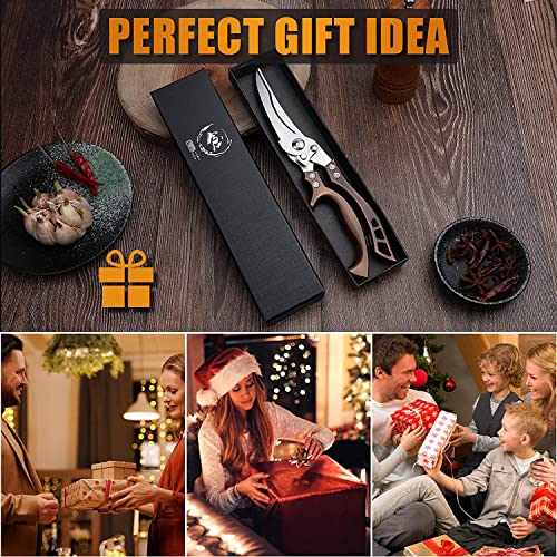 Dream Reach Heavy Duty Poultry Shears With Serrated Edge - For Chicken, Bone, Meat, Turkey, Fish - No Rust, Spring Loaded, Stainless Steel Kitchen Scissors thumb #3