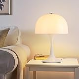 Alpinaluz Lampe de table moderne MEDUSA - 3 lumières G9, base métallique blanche, abat-jour en acrylique haute transmission, design élégant pour chambre, bureau ou table de chevet - 4