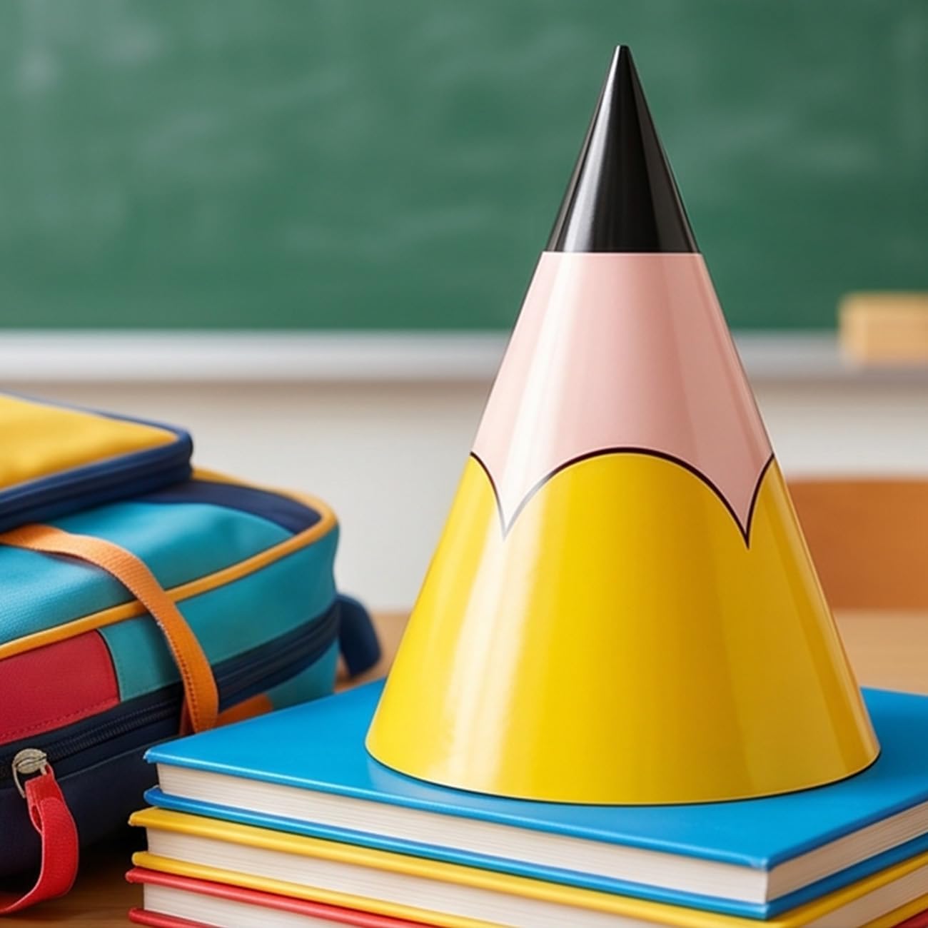 12 Pack Back to School Hats - Pencil Birthday Crowns Classroom Paper Crowns Hats for Pencil-Themed Back to School Classroom Birthday Party Supplies Decorations image 3