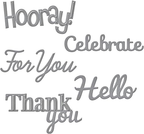 Miniatura 1 de Spellbinders S4-564 Shapeabilities Simply Said Frase Set Dos Grabados/Obleas Delgadas Troqueles