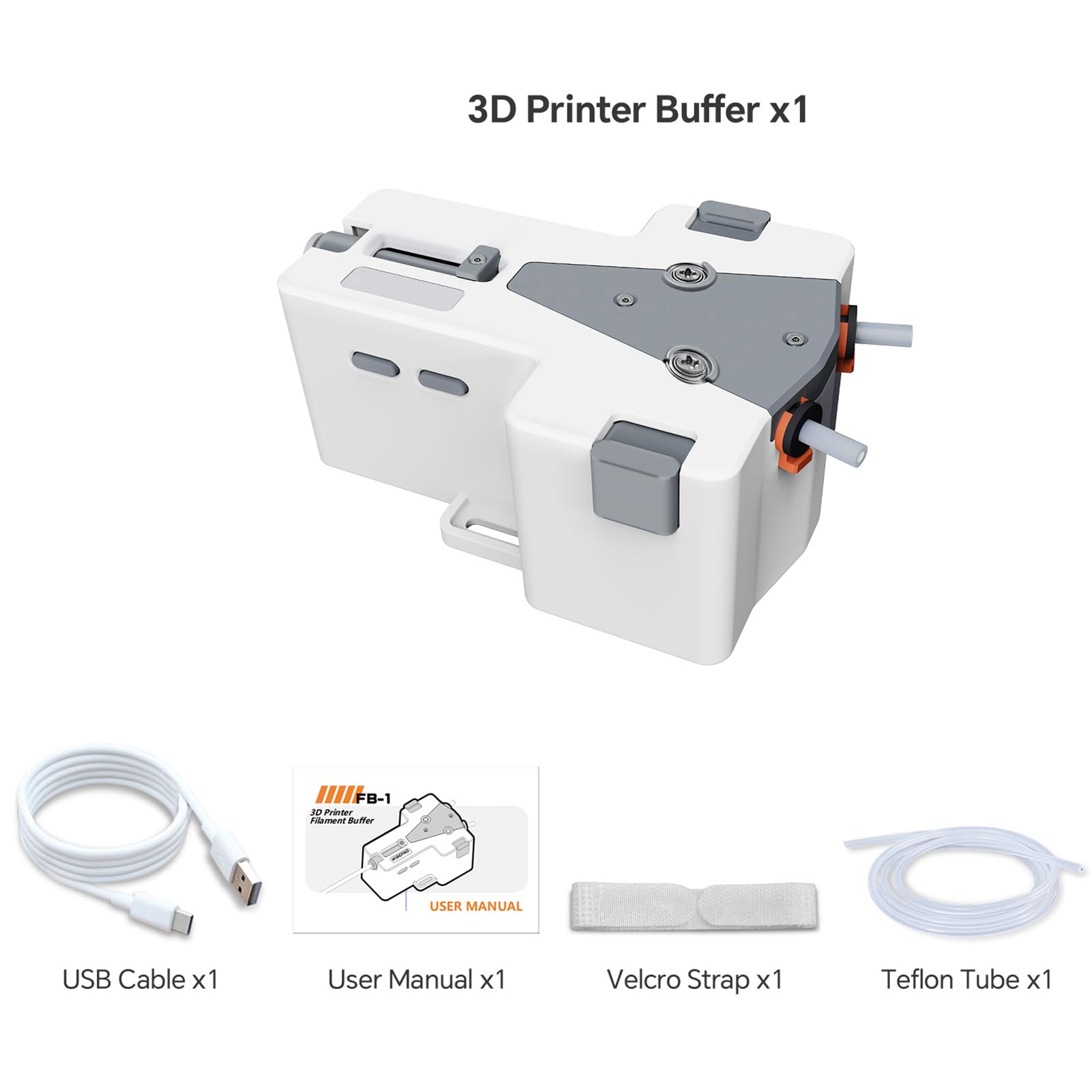 3D-Drucker-Filamentpuffer, Fernspeisungsdesign, Filament-ufwiederherstellung, nahtloser Spulenübergang, 3D-Druckerzubehör, kompatibel mit PLA, ABS, PETG, PA (Compatible with Other 3D Printer)
