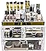 Sorbus® Acrylic Cosmetic Makeup and Jewelry Storage Case Display with Gold Trim - Spacious Design - Great for Bathroom, Dresser, Vanity and Countertop (Gold Set 1)