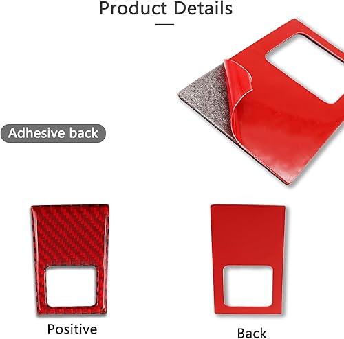 Miniatura 5 de Compatible con marco de interruptor de emergencia de automóvil, cubierta de fibra de carbono, accesorios interiores para Volkswagen VW Golf 7 2014