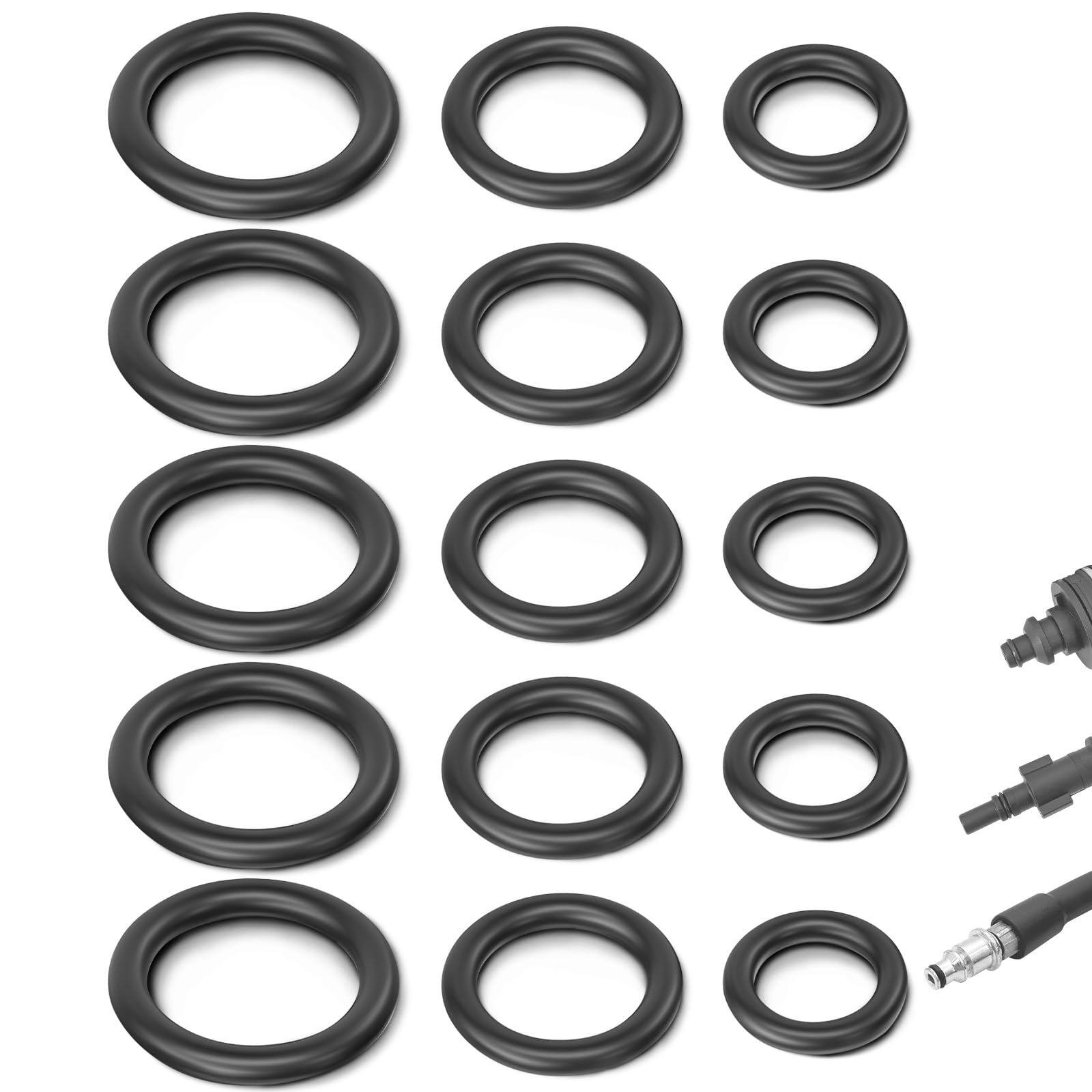 Uszczelki O-Ring do Bosch AQT - pasuje do Bosch AQT i Automation 247, szczelność dla pistoletu, lancy, węża, antywyciek i łatwy montaż, idealne do wymiany w myjkach ciśnieniowych wysokociśnieniowych