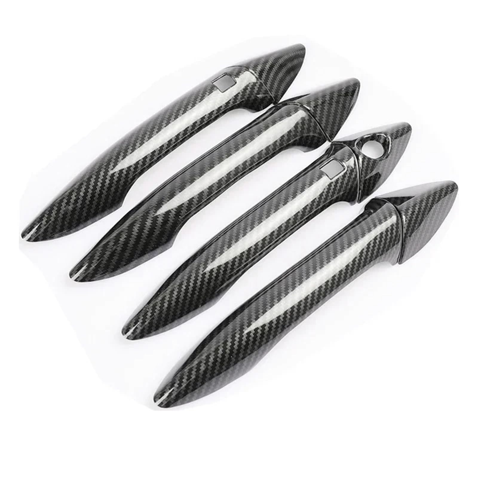 DUDUYANG Car Outside Door Handle for Hyundai for Elantra Sedan Avante 2011-2016 LHD Carbon Fiber Style Car Door Handle Cover Sticker Trim Accessories Protect Decor