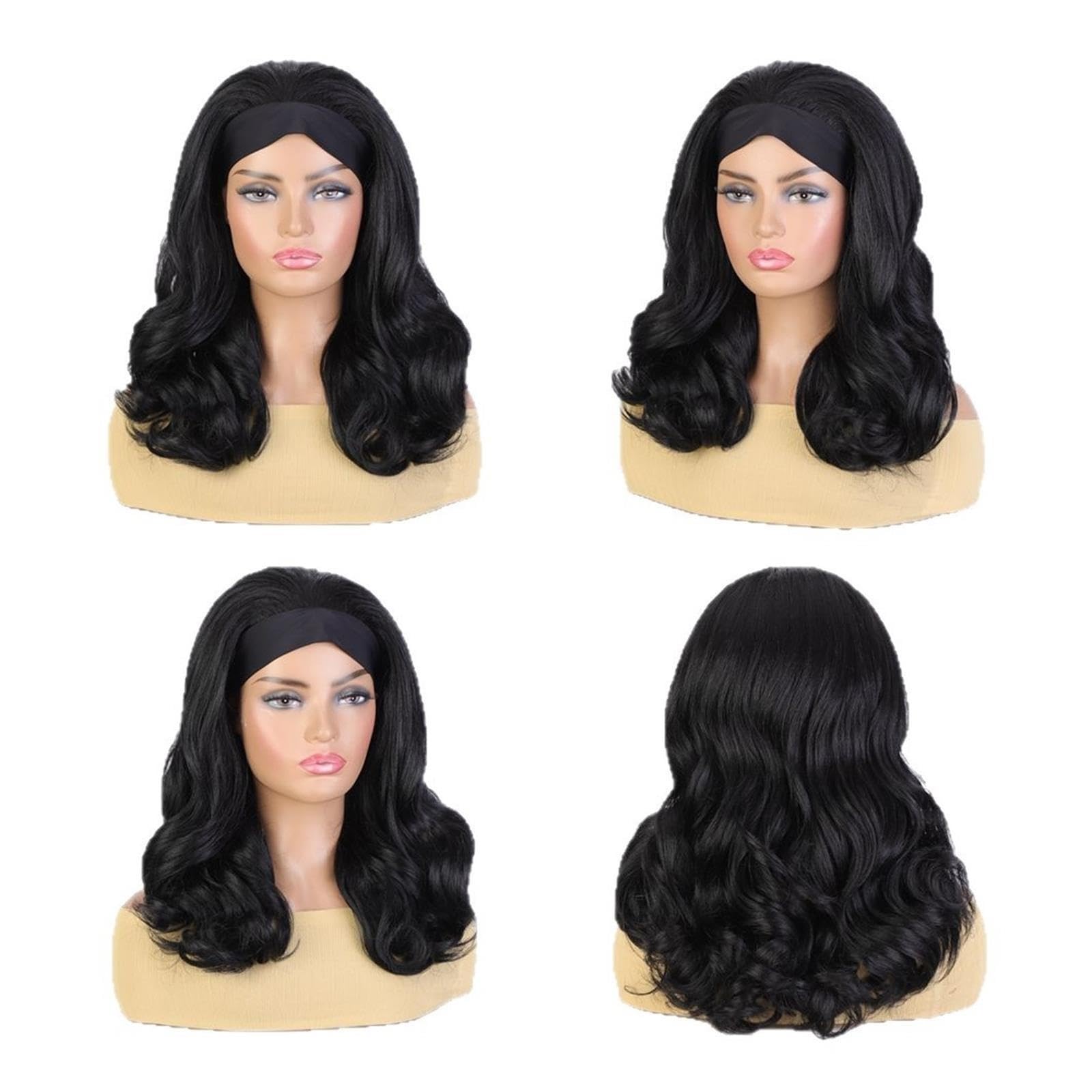 Parrucche Parrucche Capelli ricci da donna di media lunghezza