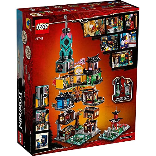 Image of LEGO NINJAGO NINJAGO City Gardens 71741 Building Kit; Ninja House Playset Featuring 19 Minifigures, New 2021 (5,685 Pieces), Multicolor