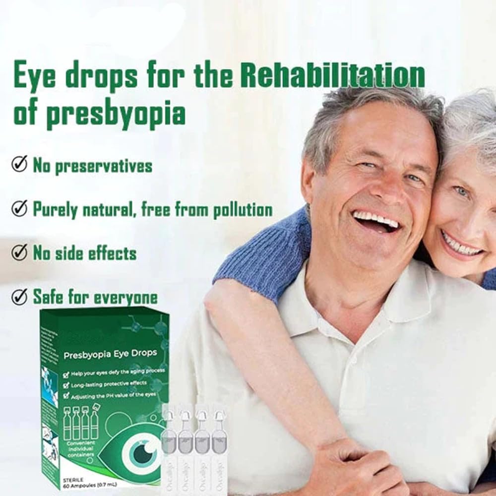 Optivipro Presbicia Gotas para los ojos, gotas para los ojos Optivipro, gotas para los ojos de recuperación de la visión (3 cajas/30 unidades)