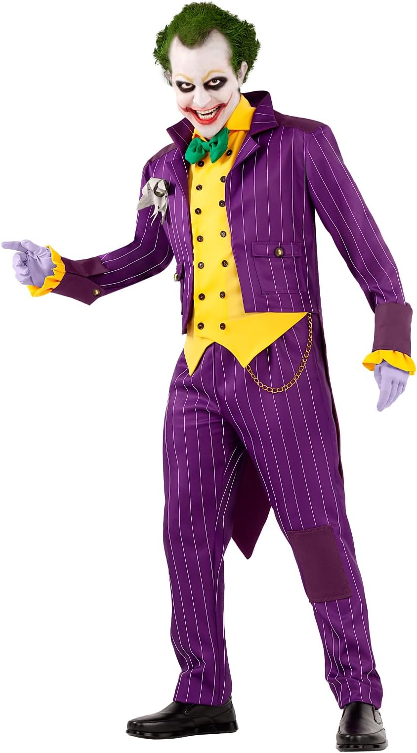 Funidelia Official Joker Arkham City Costume for Men, Joker Suit for Adult, Halloween and Carnival Costumes