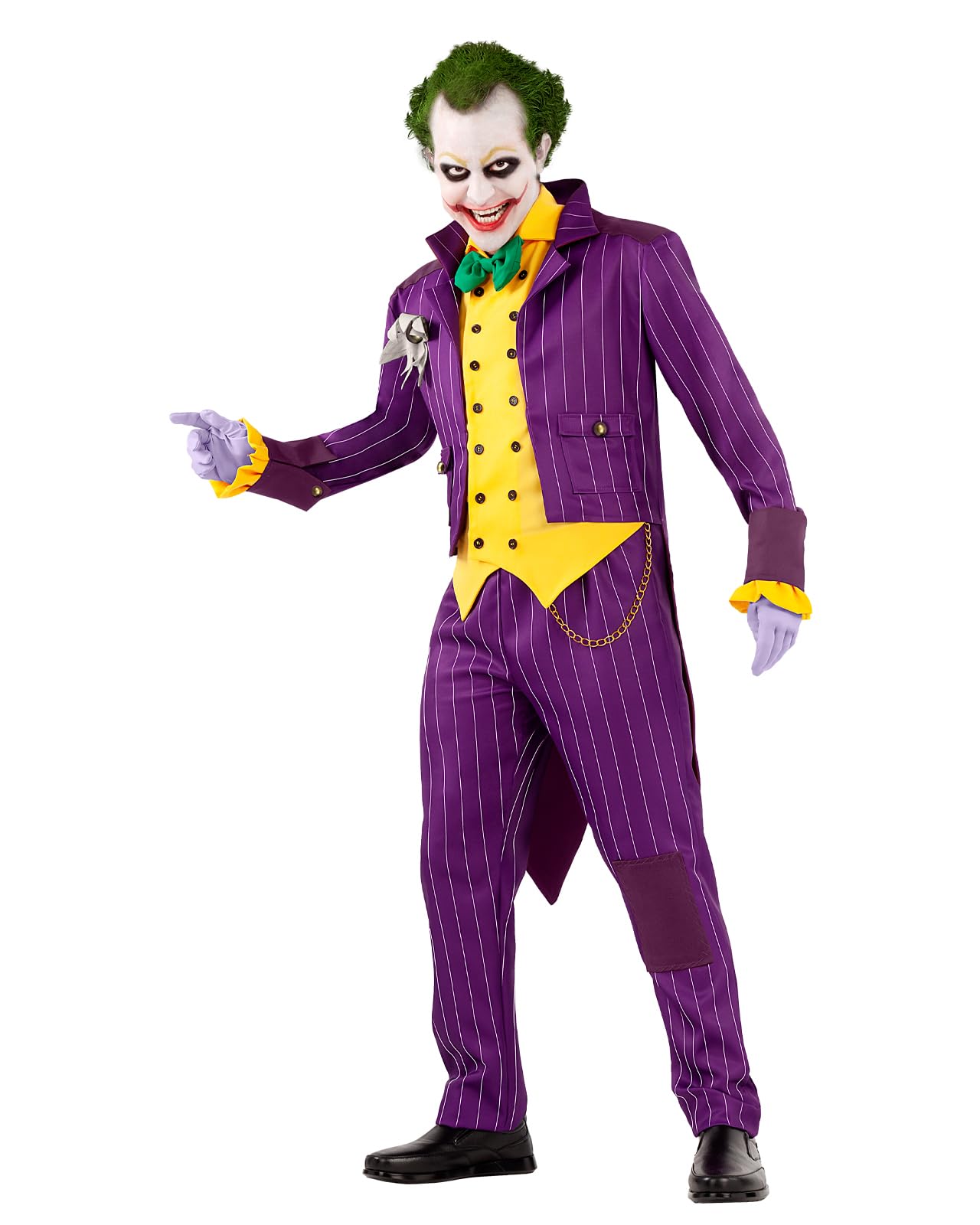 Funidelia Disfraz Oficial de Joker Arkham City para Hombre, Traje de Guasón para adulto, Disfraces de Halloween y Carnaval – Talla M