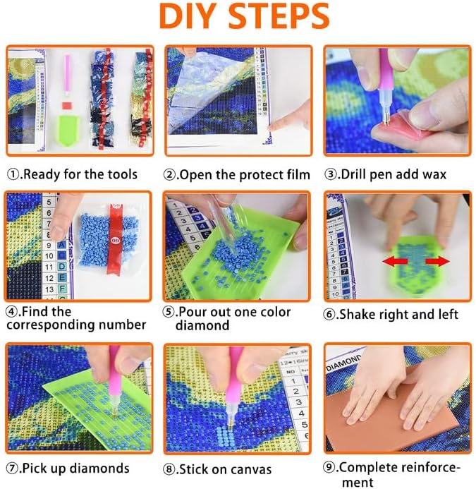 Miniatura 6 de Ginfonr Kit de pintura de diamantes de mosaico 5D para bricolaje, gato azul tribal, taladro completo, pintura con diamantes, arte de animales, punto