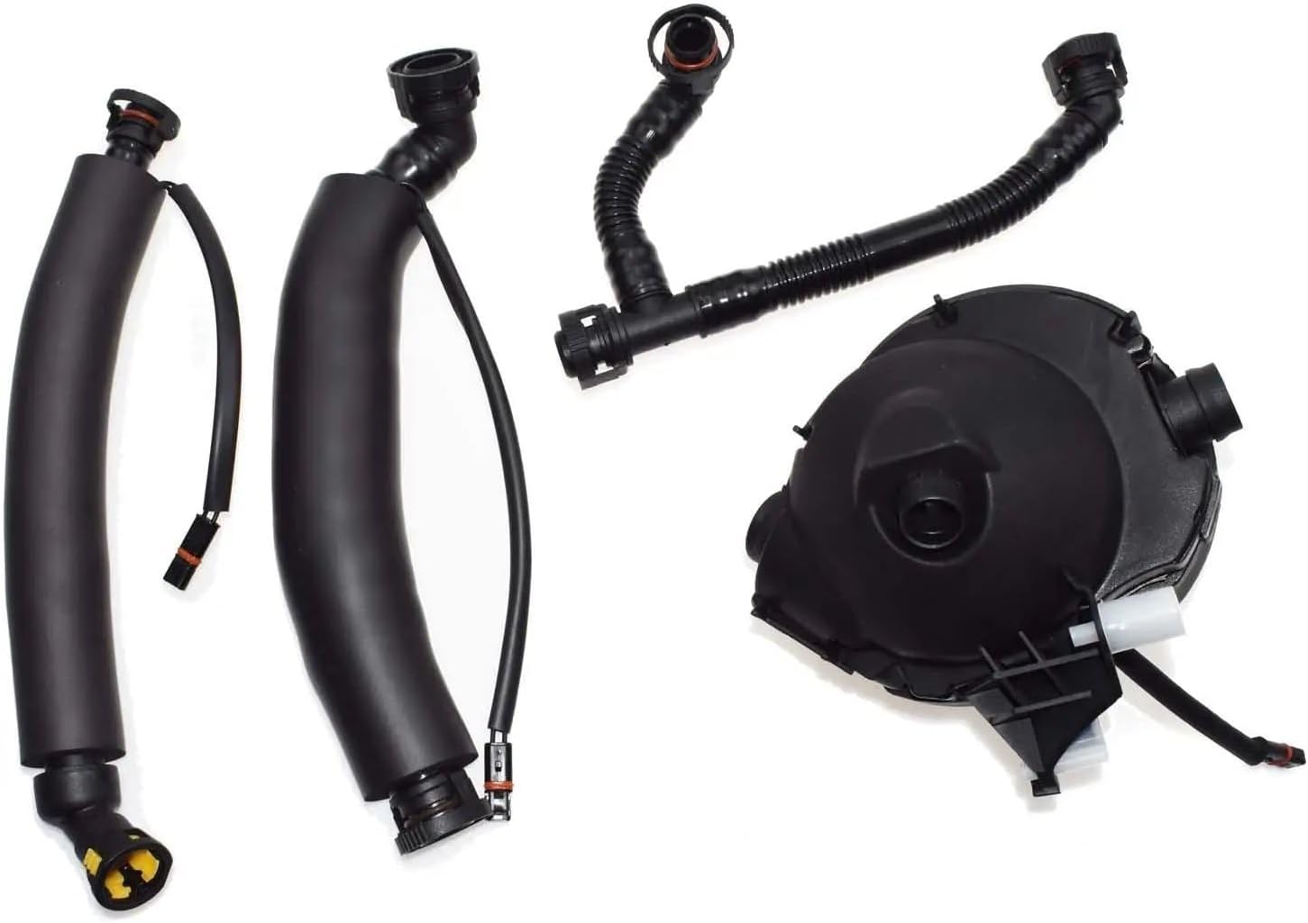 Compatible With E60 2003 2004 2005 2006 2007 2008 2009 2010 Car Engine Crankcase Separator Vent Valve Pipe Breather Crankcase Hose Pipe Crankcase Vent Tube(Set 4)